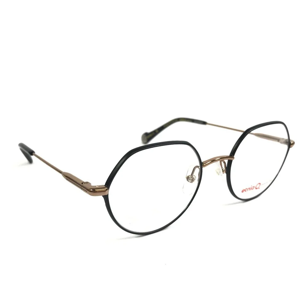 Etnia Barcelona Eyeglasses Frame STOA BKBZ Black Bronze Round Wire Rim 49-19-138
